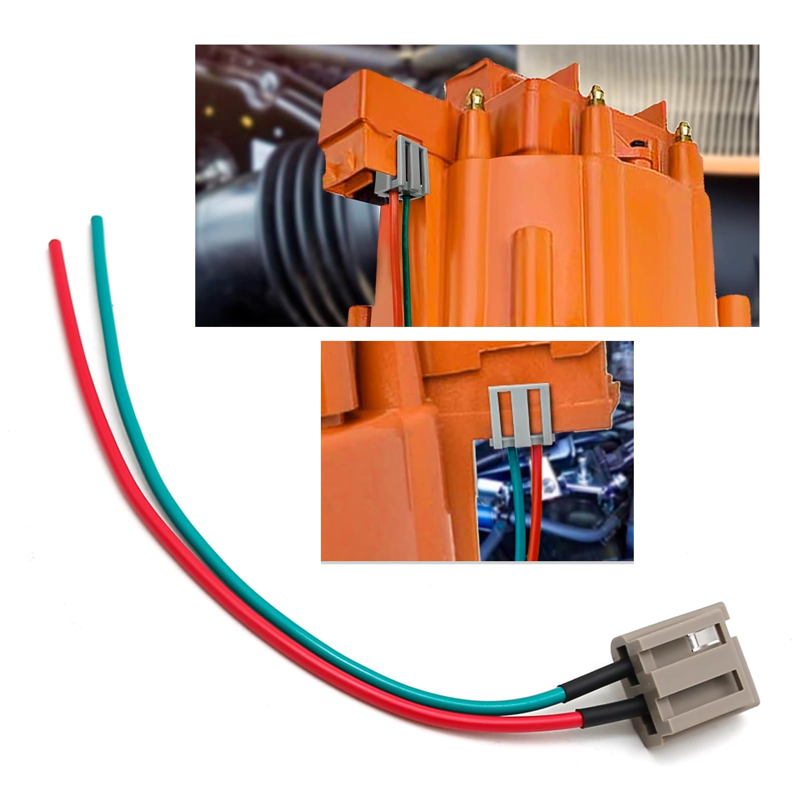 DUZFOREI 170072 HEI Distributor Pigtail Wire Harness Dual, 12V